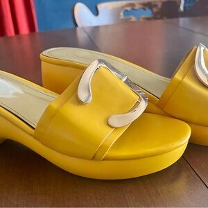 Chloe Yellow Wedge Sandals size 10